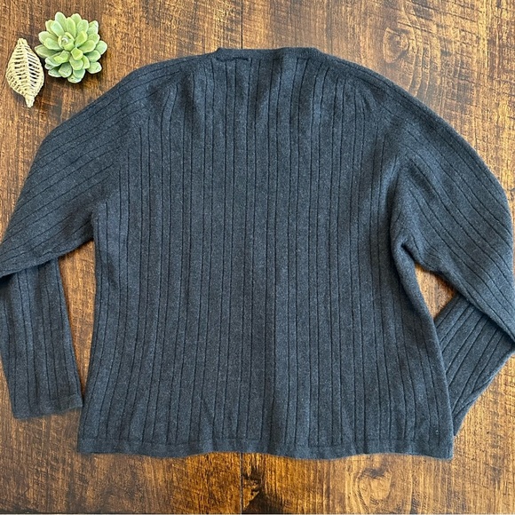 Walter Hagen Golf | Charcoal Gray 100% Merino Wool Ribbed Crewneck Sweater - Picture 2 of 7